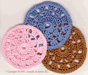 crocheted coasters